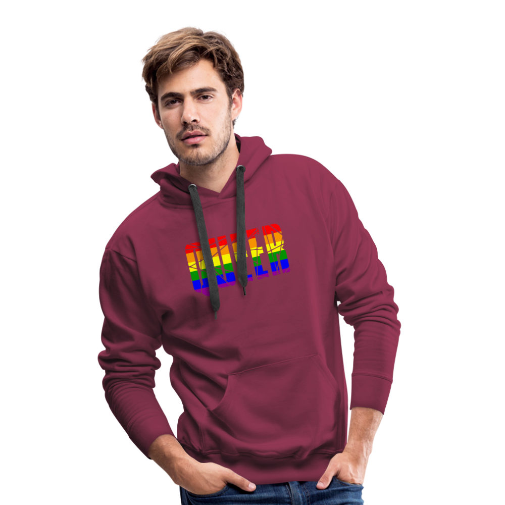 QUEER in Regenbogen-Farben "Männer" Hoodie - Bordeaux