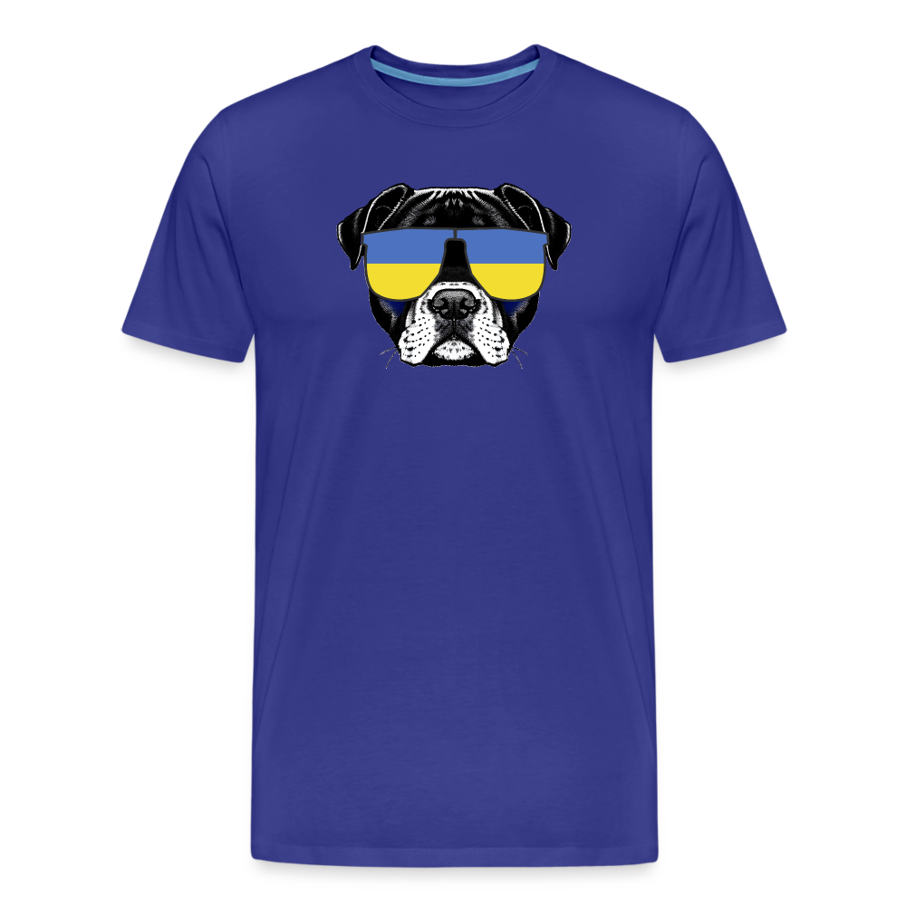 Hund mit Ukraine-Sonnenbrille "Männer"-Schnitt T-Shirt - Königsblau