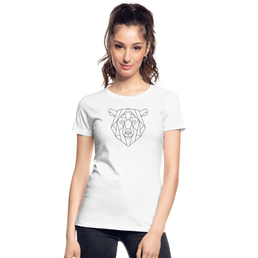 Bär Polygon Zeichnung "Frauen" T-Shirt - Weiß