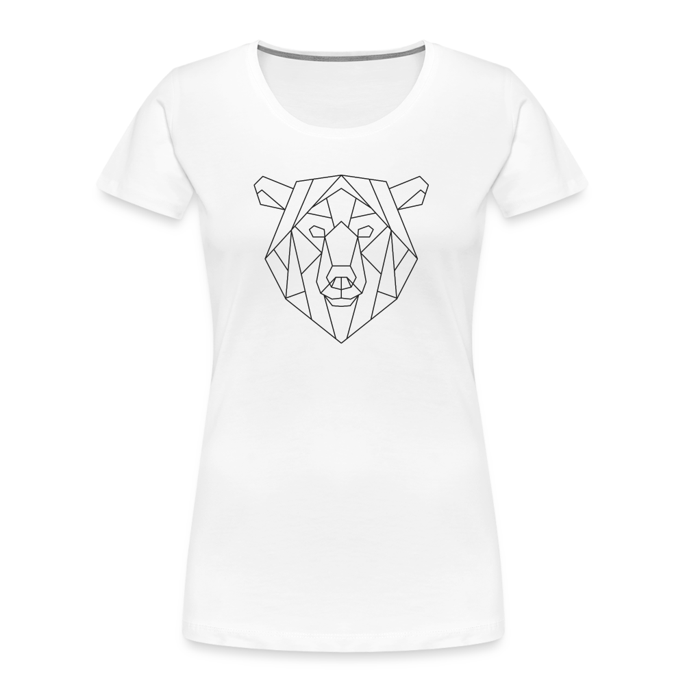 Bär Polygon Zeichnung "Frauen" T-Shirt - Weiß