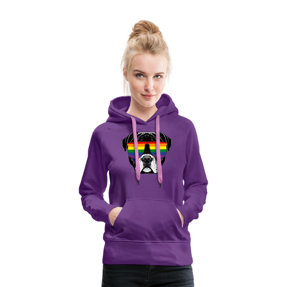 Regenbogen Doggo "Frauen" Hoodie - Purple