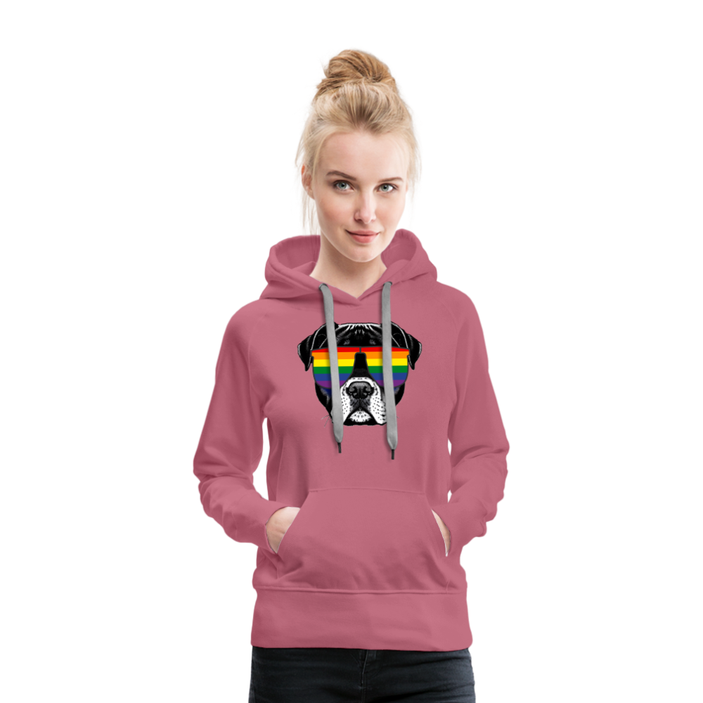 Regenbogen Doggo "Frauen" Hoodie - Malve