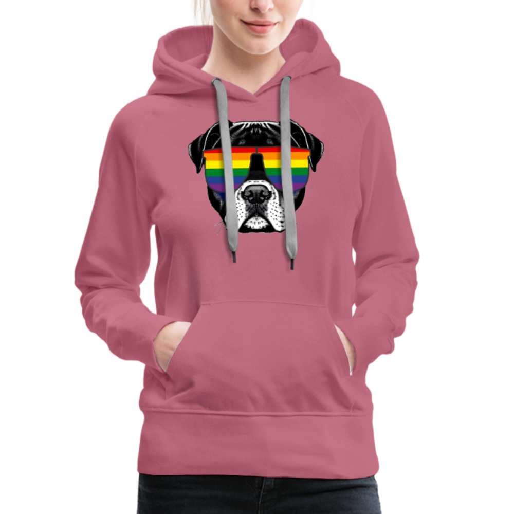 Regenbogen Doggo "Frauen" Hoodie - Malve