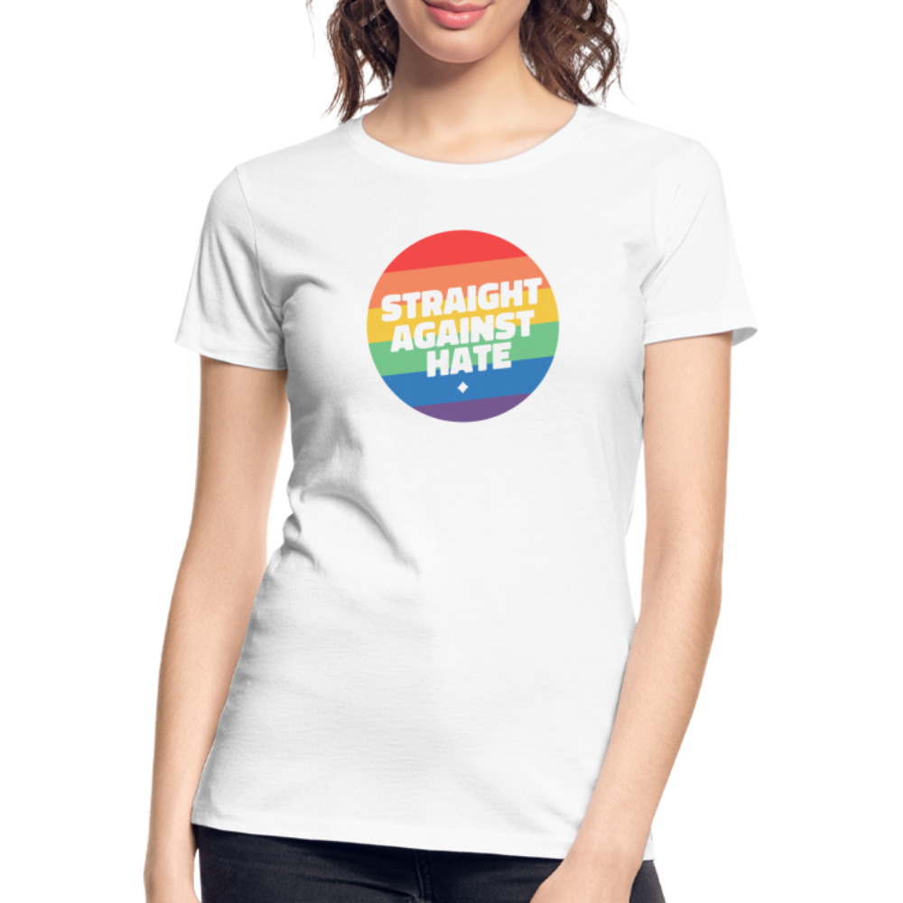 Straight Against Hate Badge "Frauen" T-Shirt - weiß