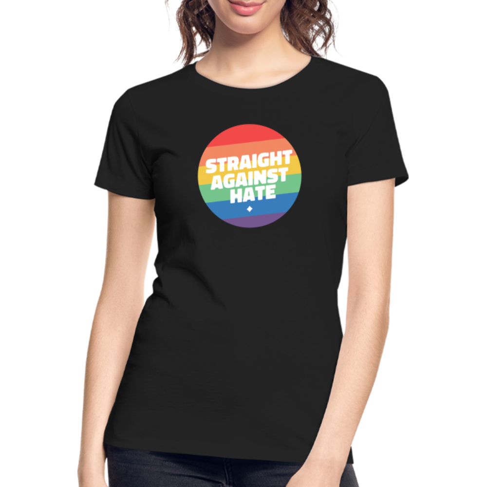 Straight Against Hate Badge "Frauen" T-Shirt - Schwarz