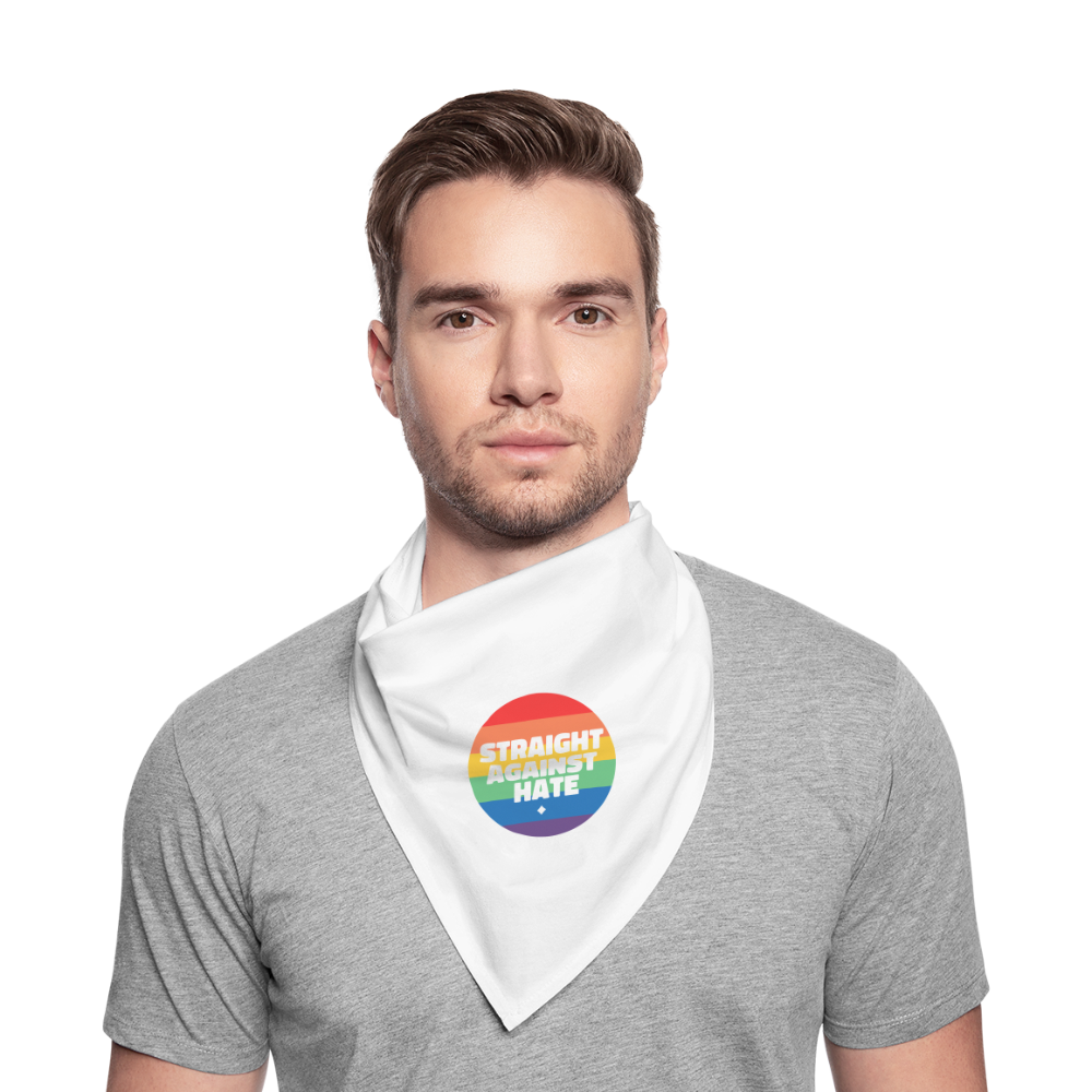 Straight Against Hate Badge Bandana - weiß