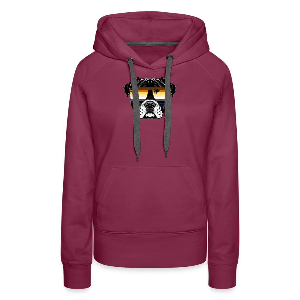 Bären Doggo "Frauen" Hoodie - Bordeaux