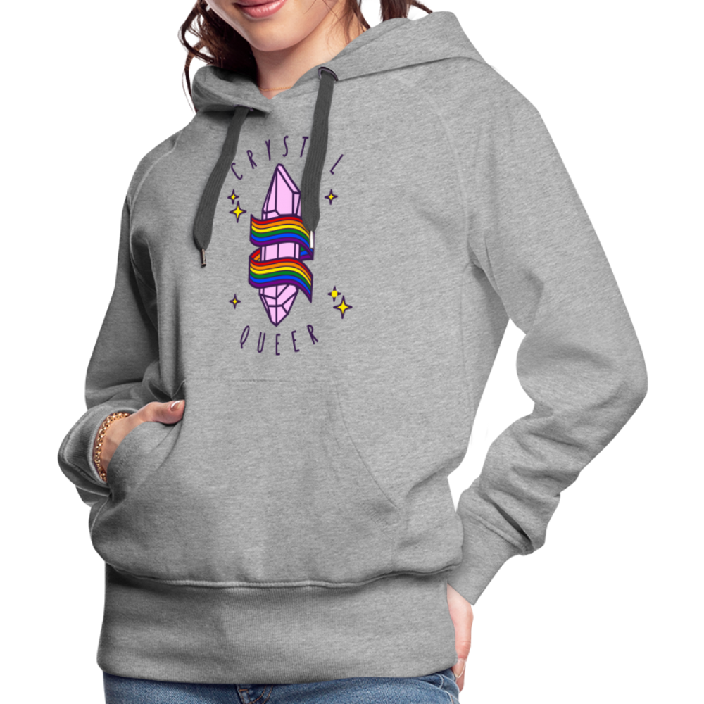 Crystal Queer "Frauen" Hoodie - Grau meliert