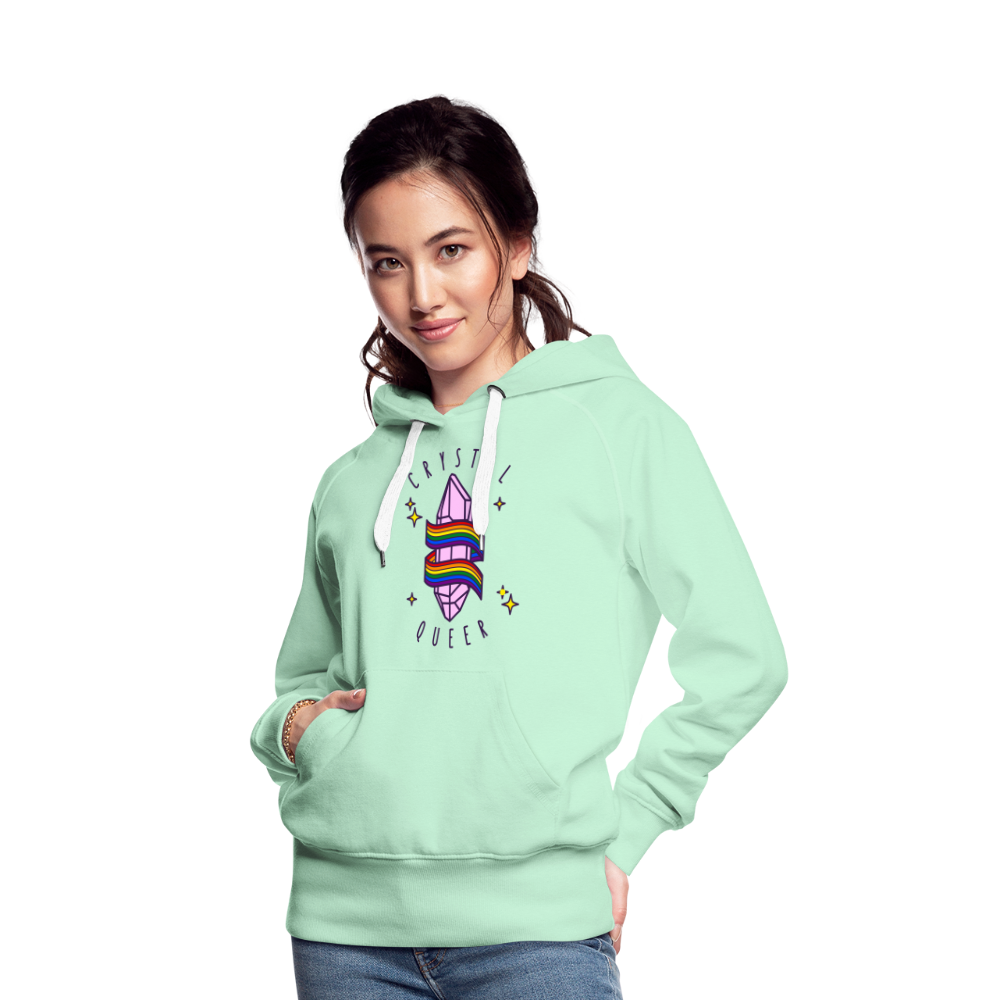 Crystal Queer "Frauen" Hoodie - helles Mintgrün