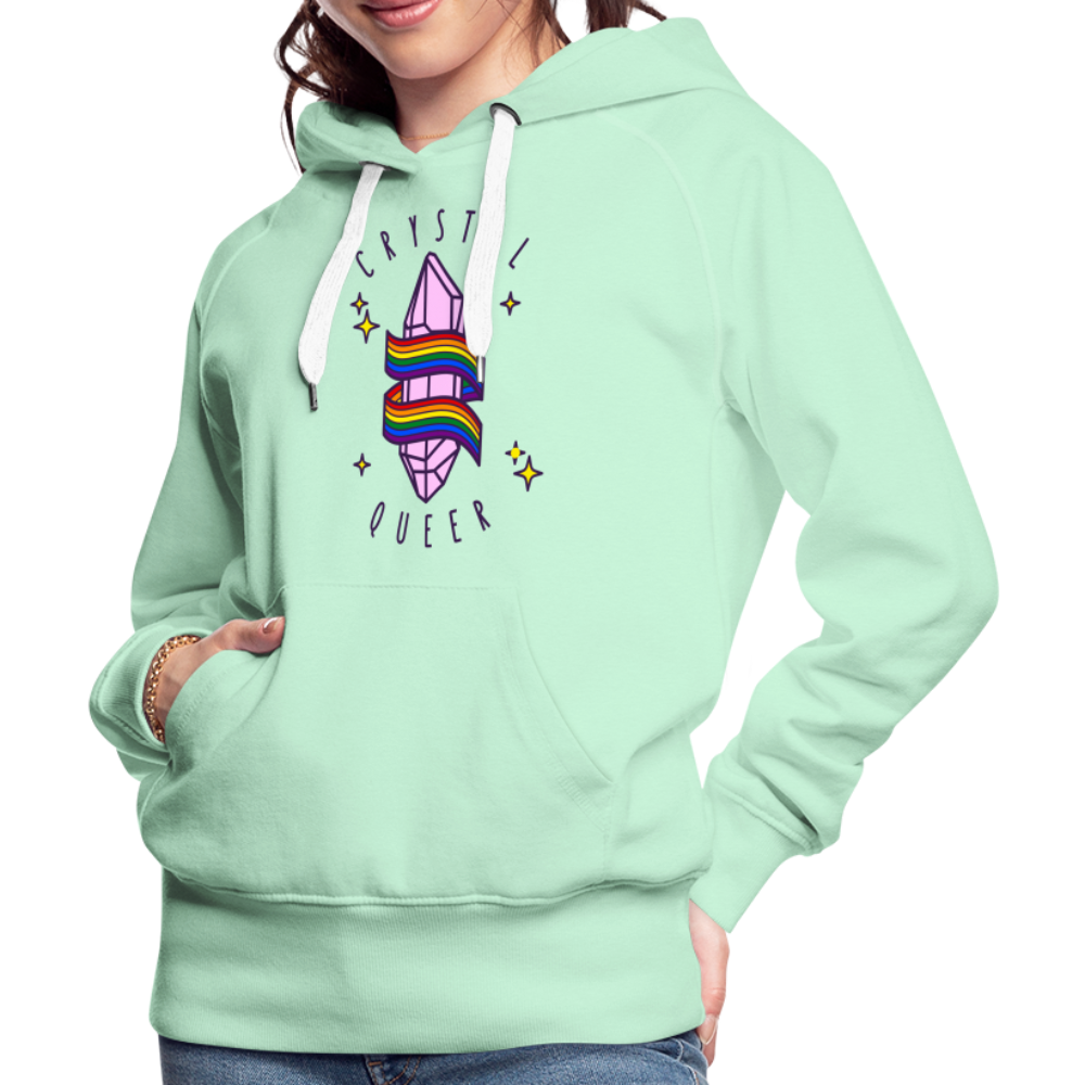 Crystal Queer "Frauen" Hoodie - helles Mintgrün