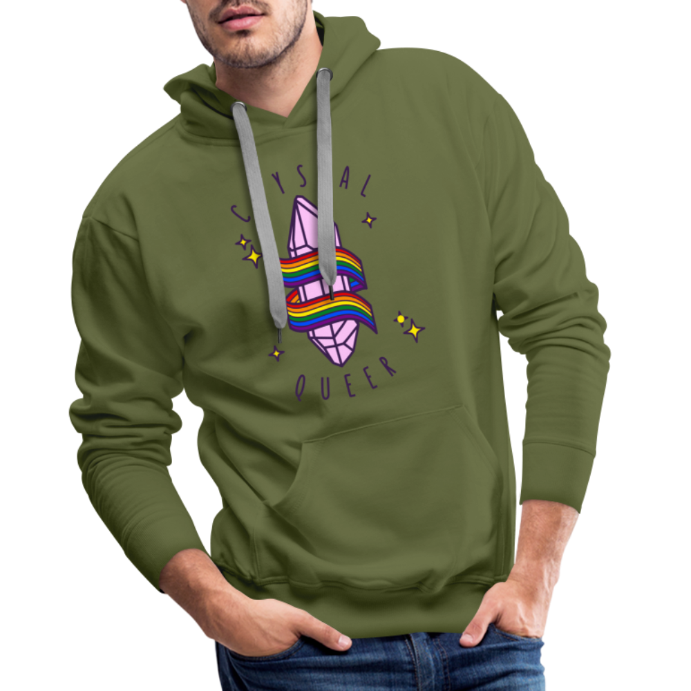 Crystal Queer "Männer" Hoodie - Olivgrün