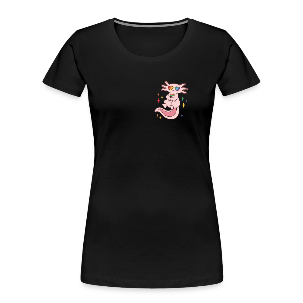 Pride Axolotl "Frauen" T-Shirt - Schwarz