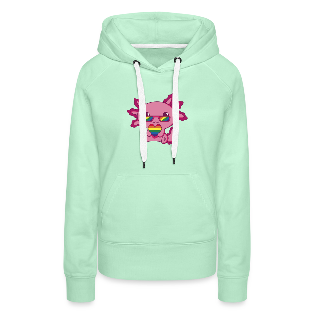 LGBTQ+ Axolotl "Frauen" Hoodie - helles Mintgrün