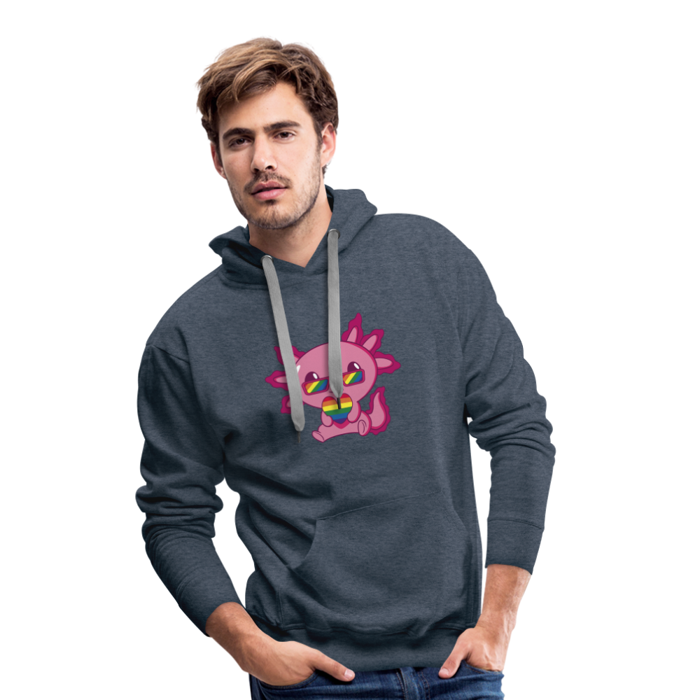 LGBTQ+ Axolotl "Männer" Hoodie - Jeansblau