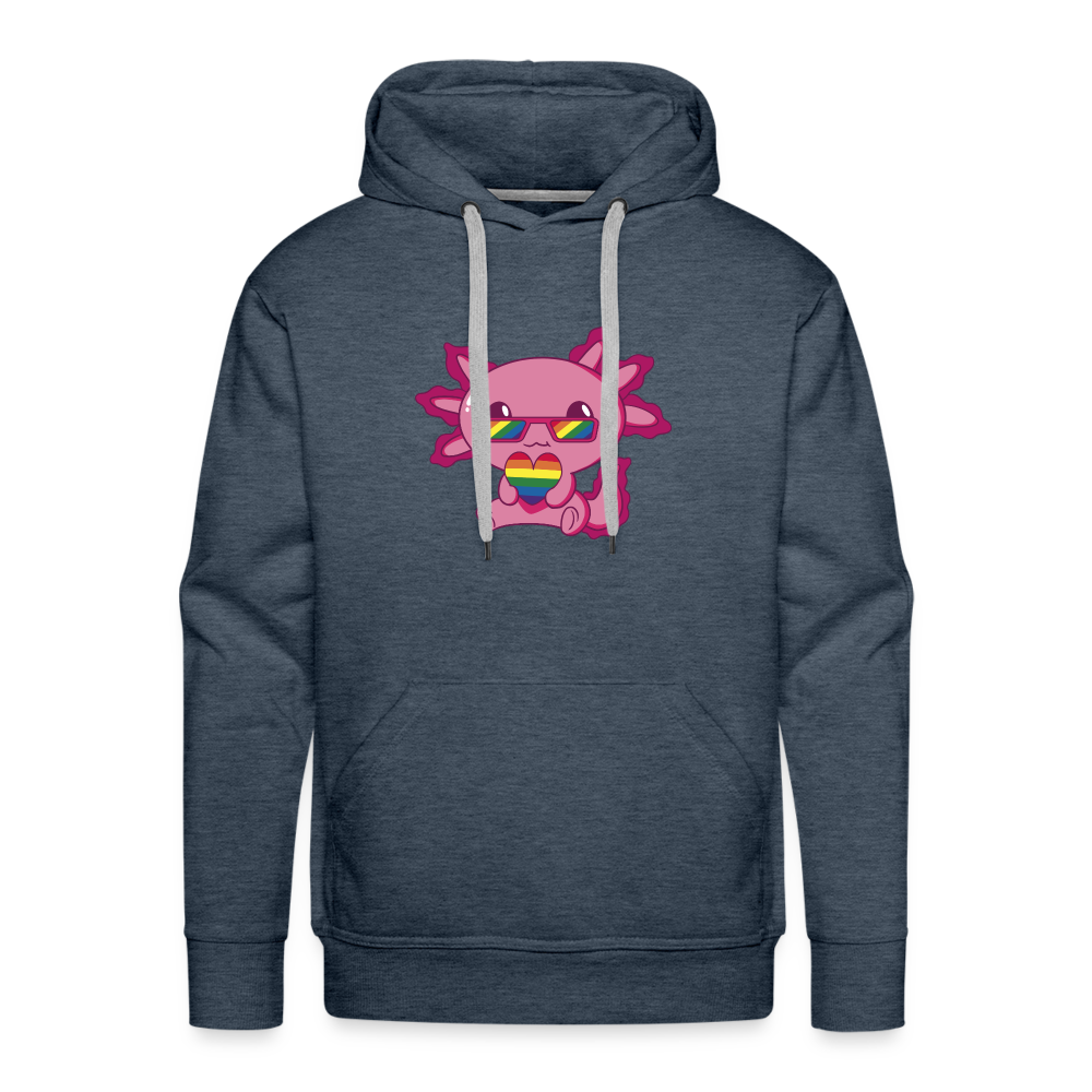 LGBTQ+ Axolotl "Männer" Hoodie - Jeansblau