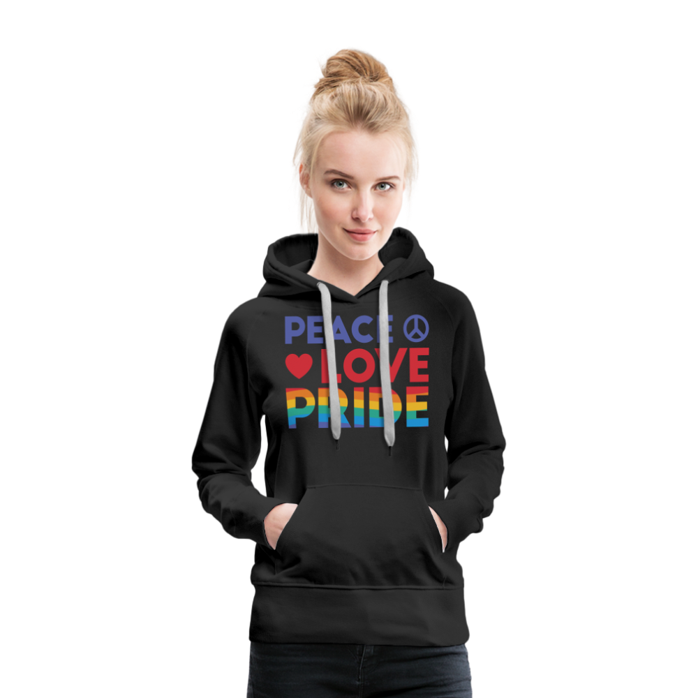 Peace Love Pride "Frauen" Hoodie - Schwarz