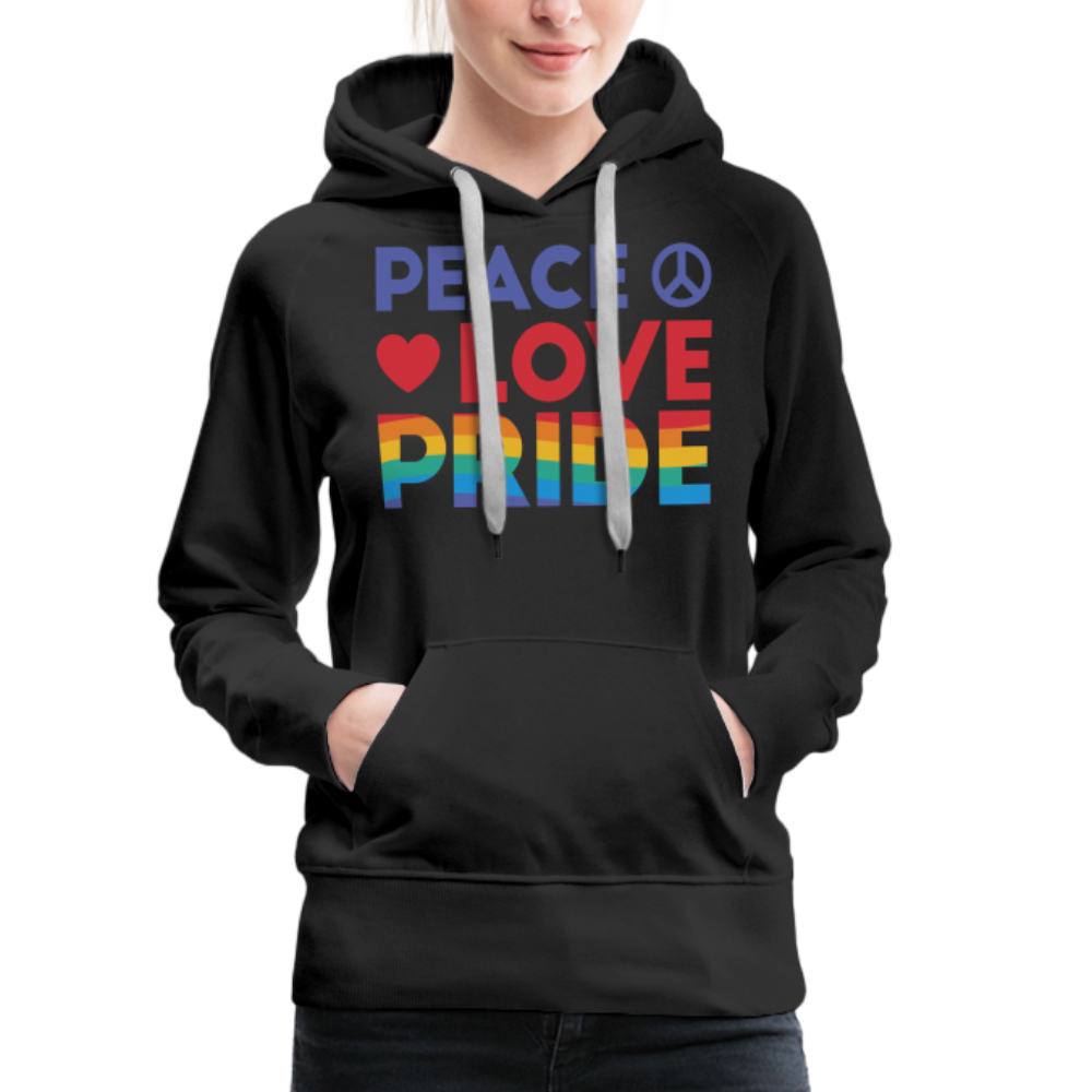 Peace Love Pride "Frauen" Hoodie - Schwarz