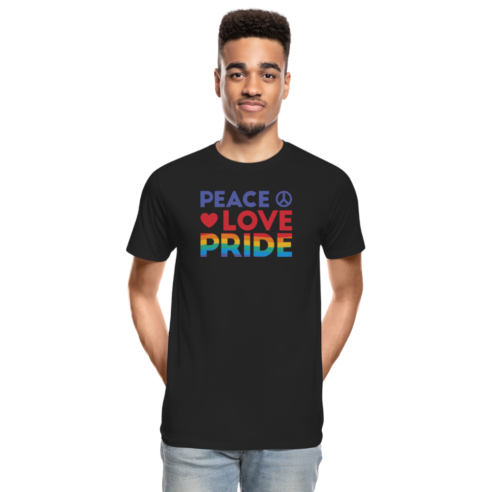 Peace Love Pride "Männer" T-Shirt - Schwarz