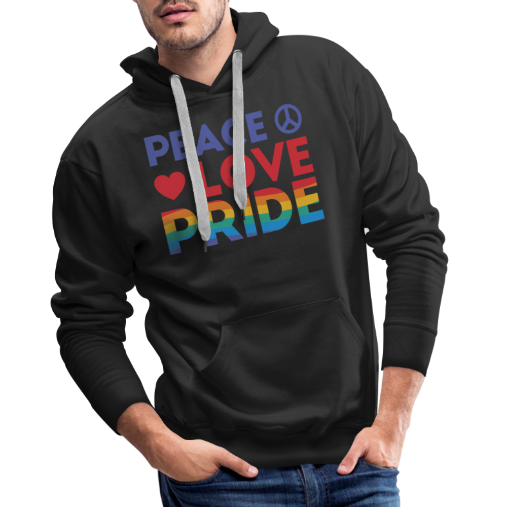 Peace Love Pride "Männer" Hoodie - Schwarz