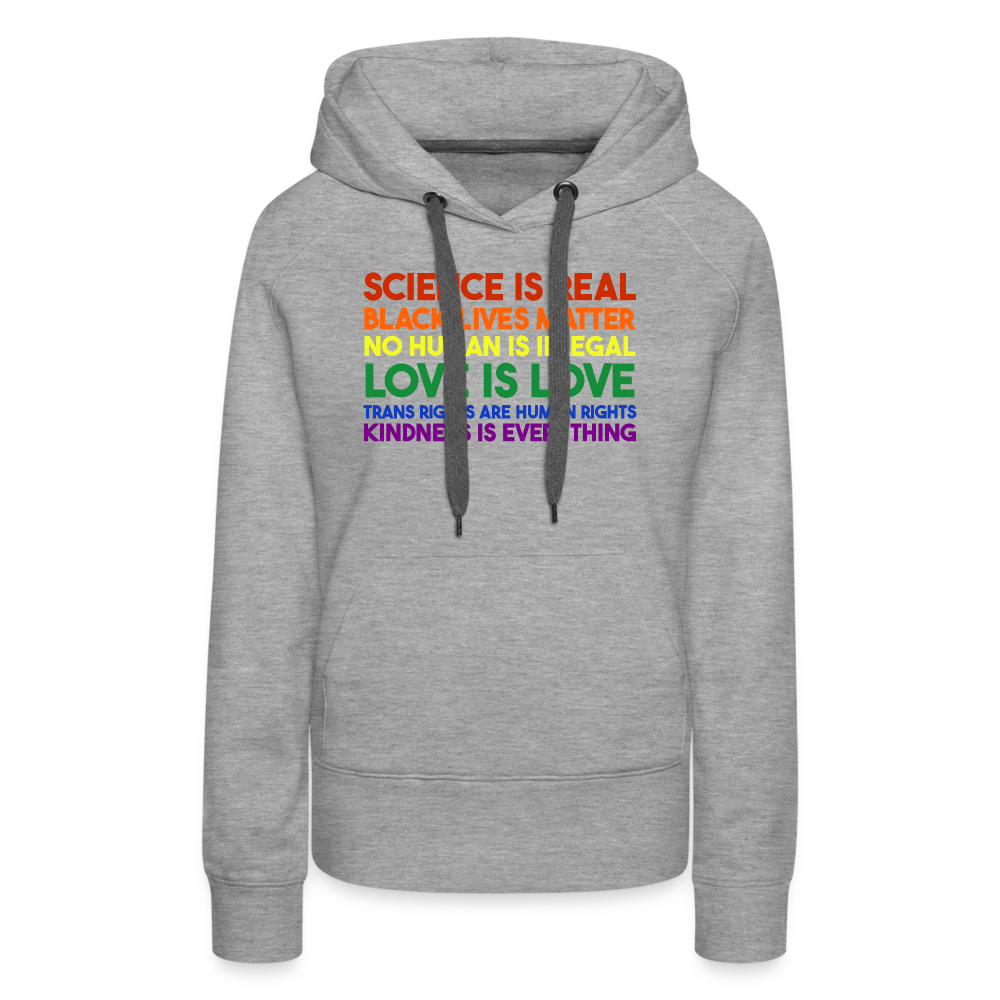 Kindness is Everything "Frauen" Hoodie - Grau meliert