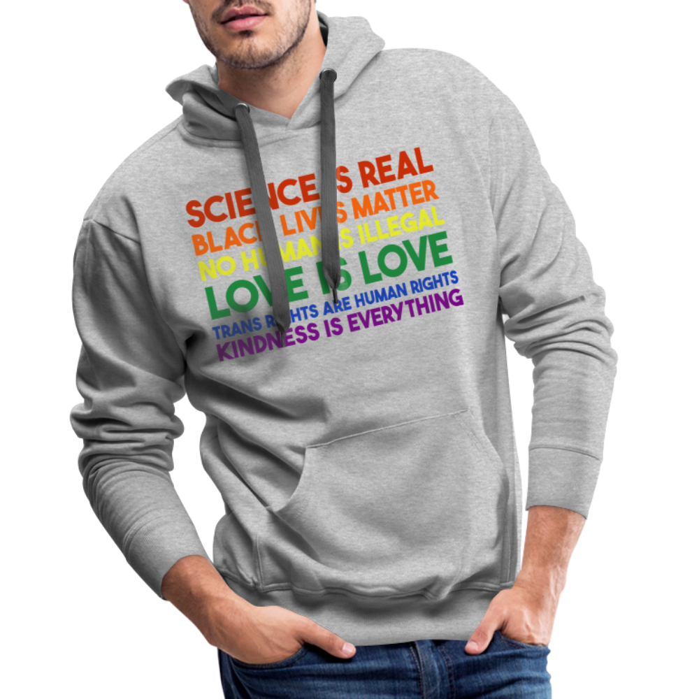 Kindness is Everything "Männer" Hoodie - Grau meliert