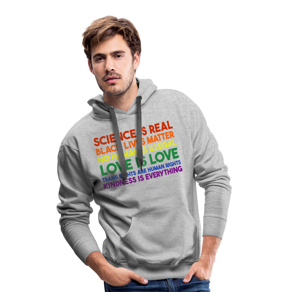 Kindness is Everything "Männer" Hoodie - Grau meliert