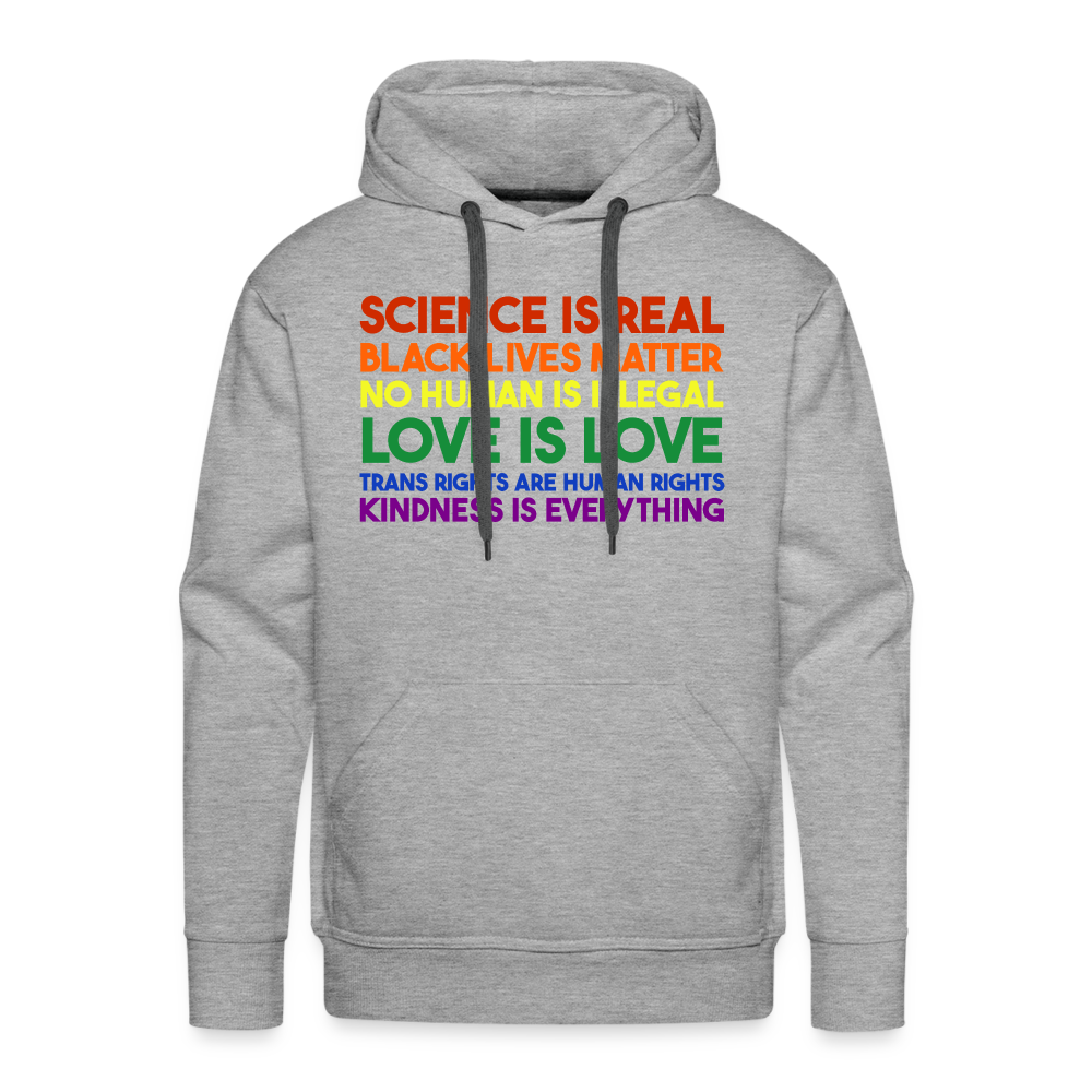 Kindness is Everything "Männer" Hoodie - Grau meliert