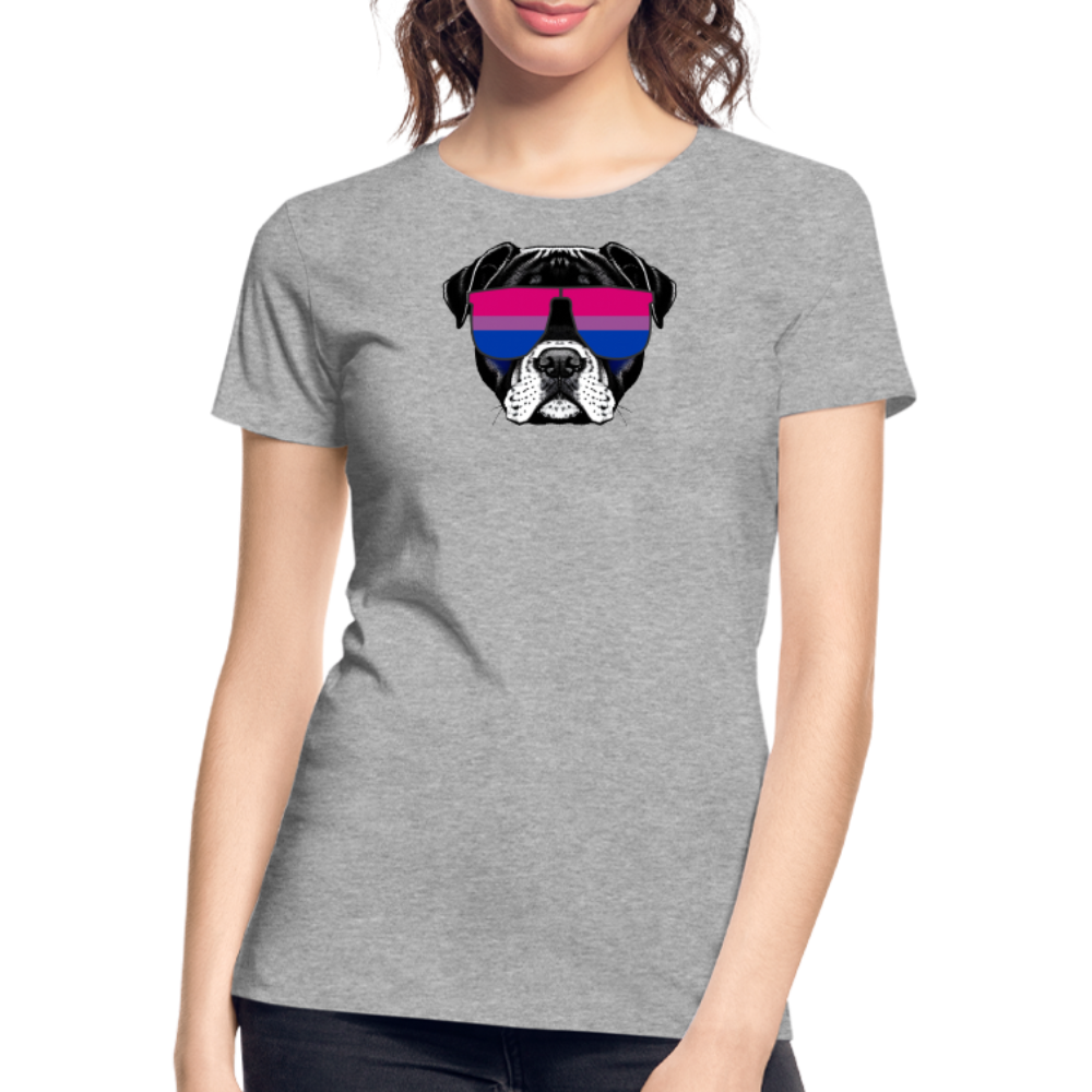 Bisexual Doggo "Frauen" T-Shirt - Grau meliert