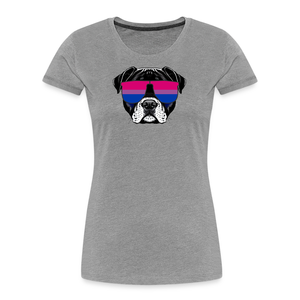 Bisexual Doggo "Frauen" T-Shirt - Grau meliert