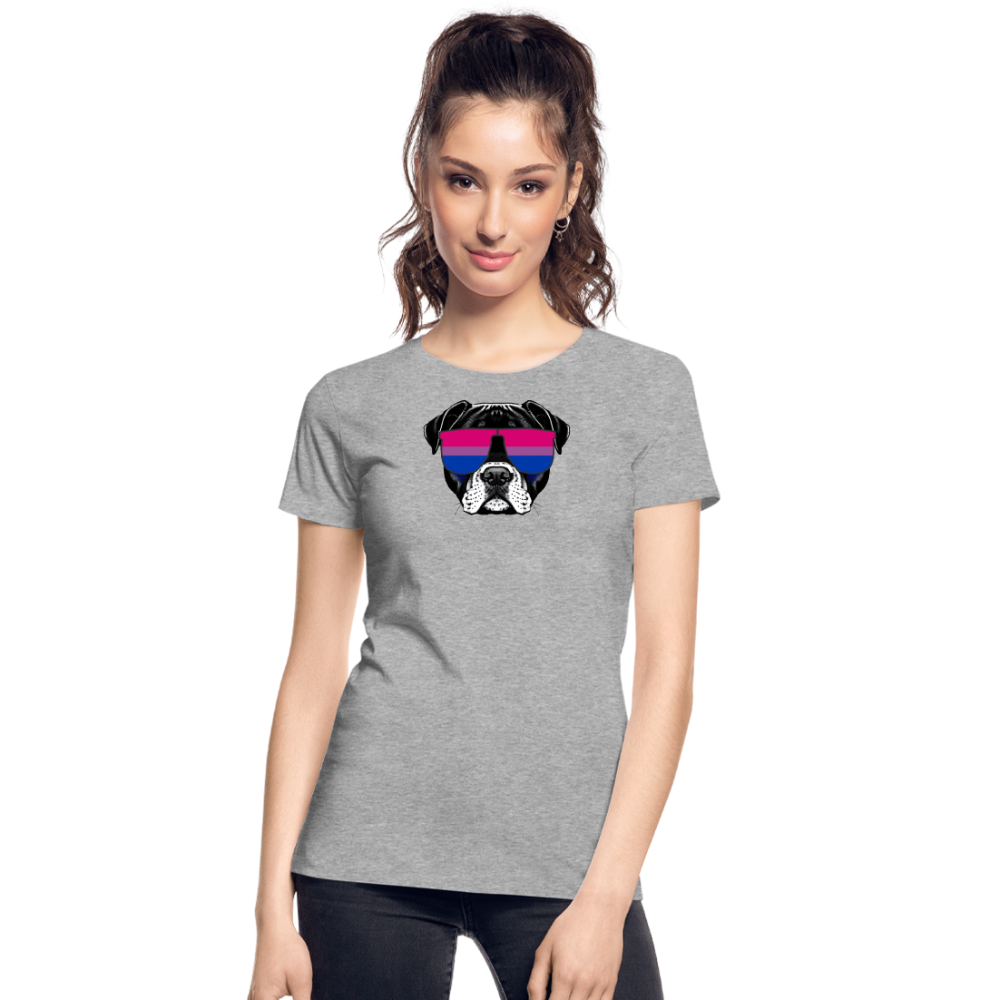 Bisexual Doggo "Frauen" T-Shirt - Grau meliert