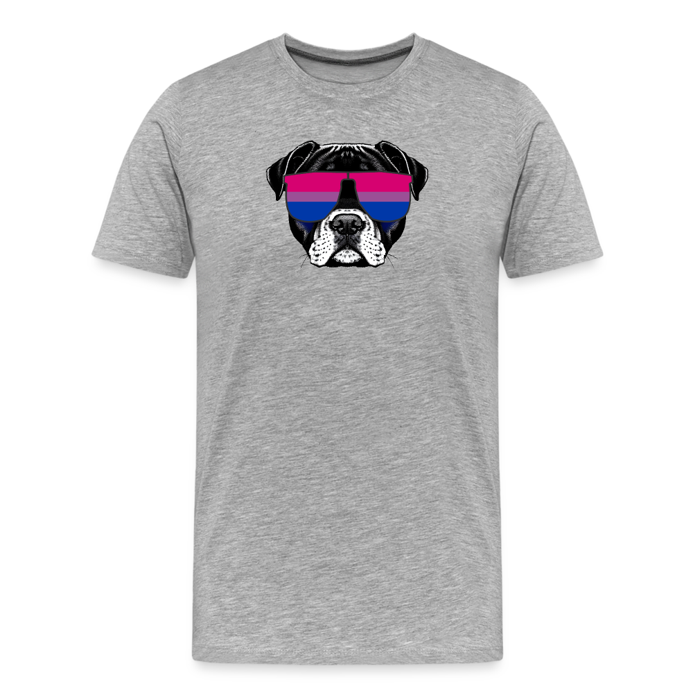 Bisexual Doggo "Männer" T-Shirt - Grau meliert