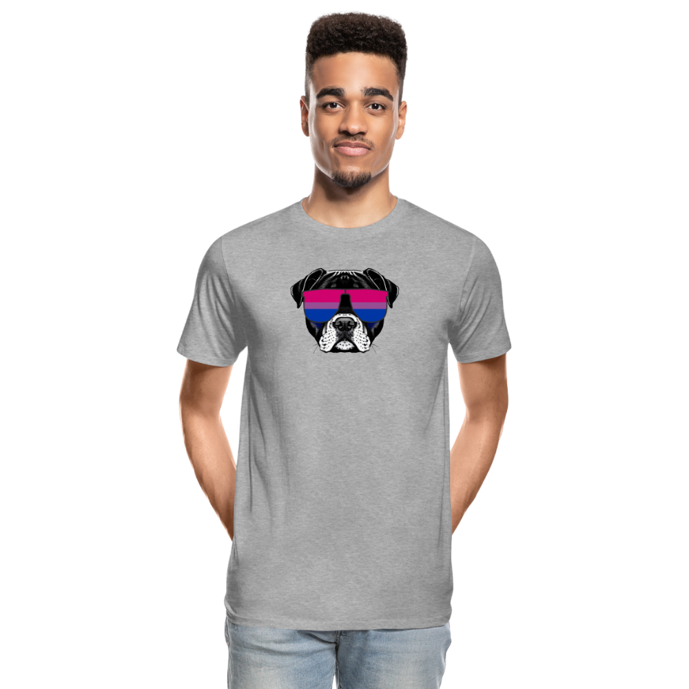 Bisexual Doggo "Männer" T-Shirt - Grau meliert