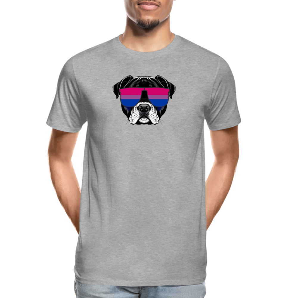 Bisexual Doggo "Männer" T-Shirt - Grau meliert