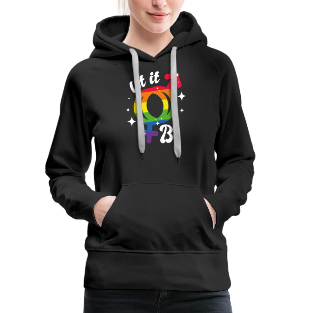 Let it Bi "Frauen" Hoodie - Schwarz