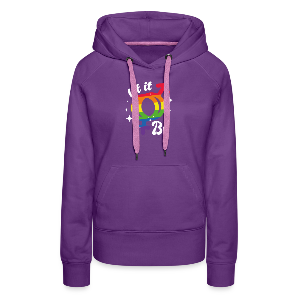 Let it Bi "Frauen" Hoodie - Purple