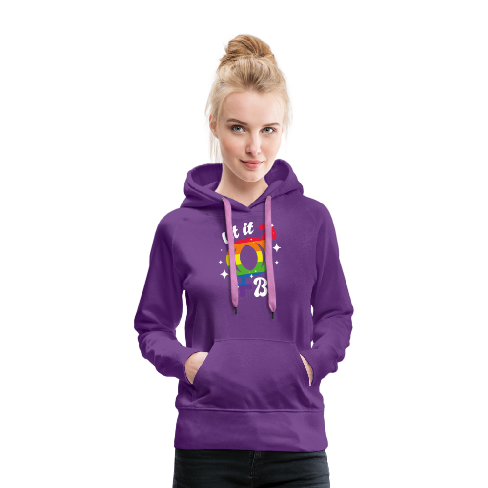 Let it Bi "Frauen" Hoodie - Purple