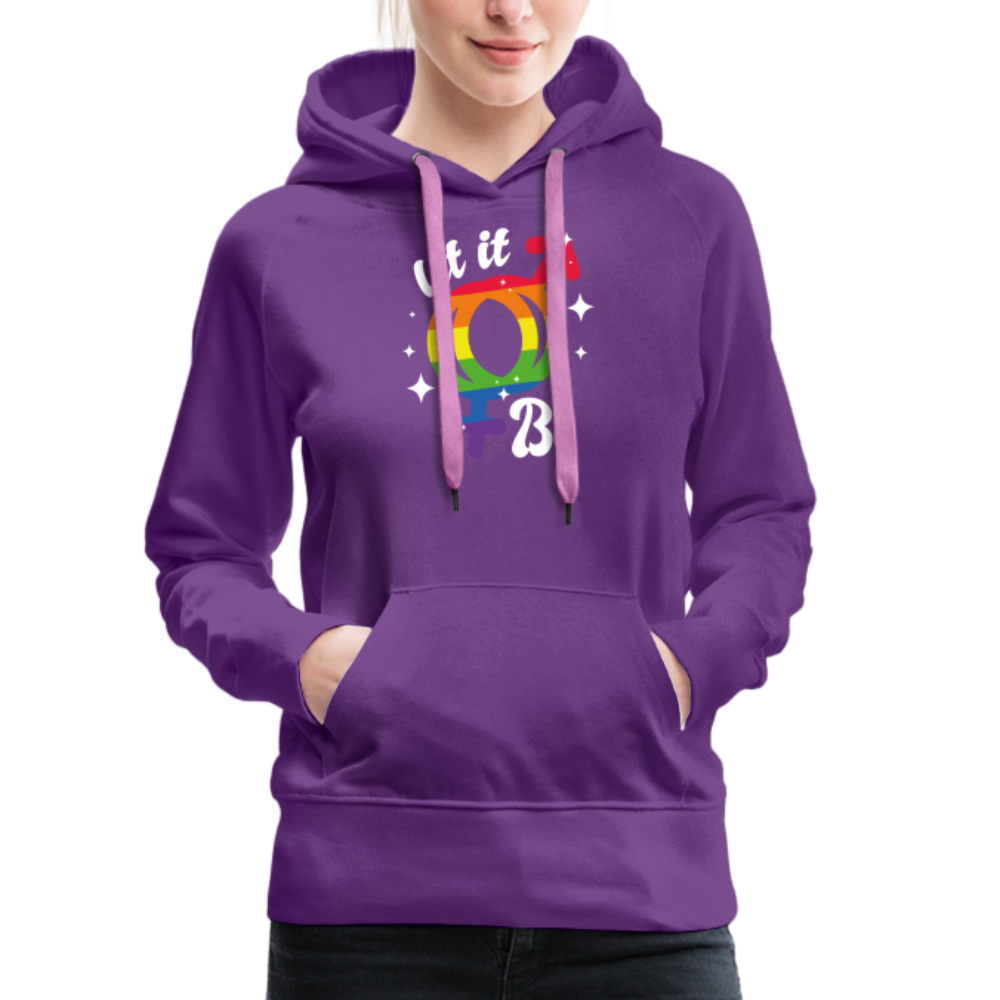 Let it Bi "Frauen" Hoodie - Purple