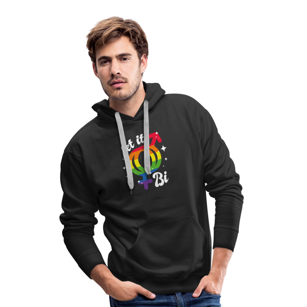 Let it Bi "Männer" Hoodie - Schwarz