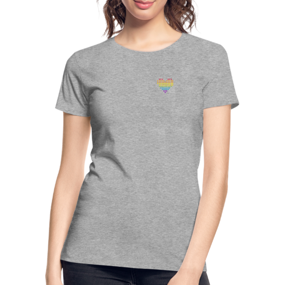 Punktherz "Frauen" T-Shirt - Grau meliert