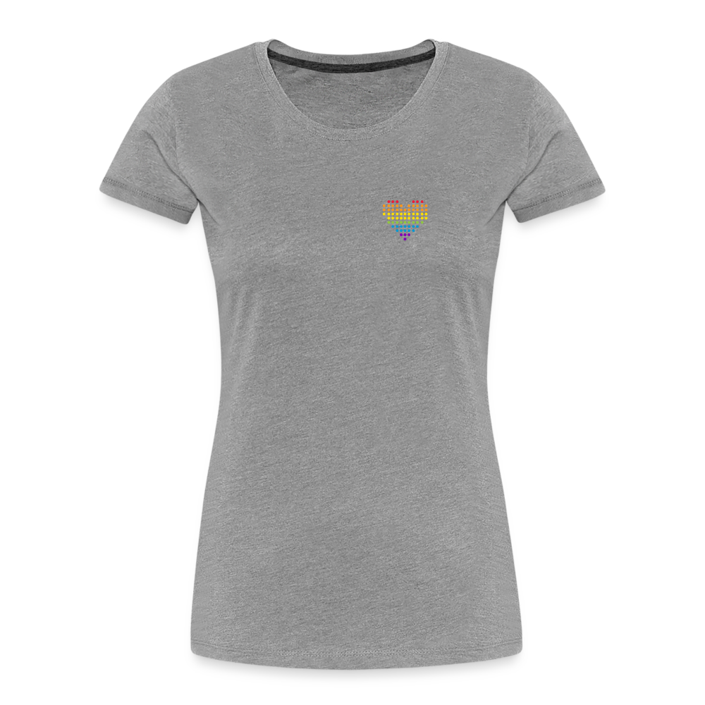 Punktherz "Frauen" T-Shirt - Grau meliert