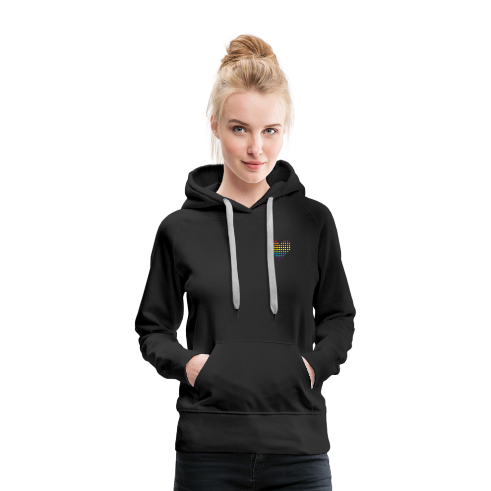 Punktherz "Frauen" Hoodie - Schwarz