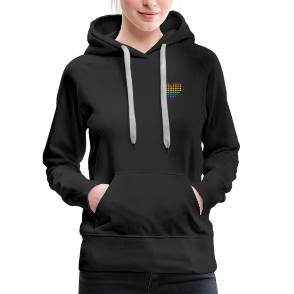 Punktherz "Frauen" Hoodie - Schwarz