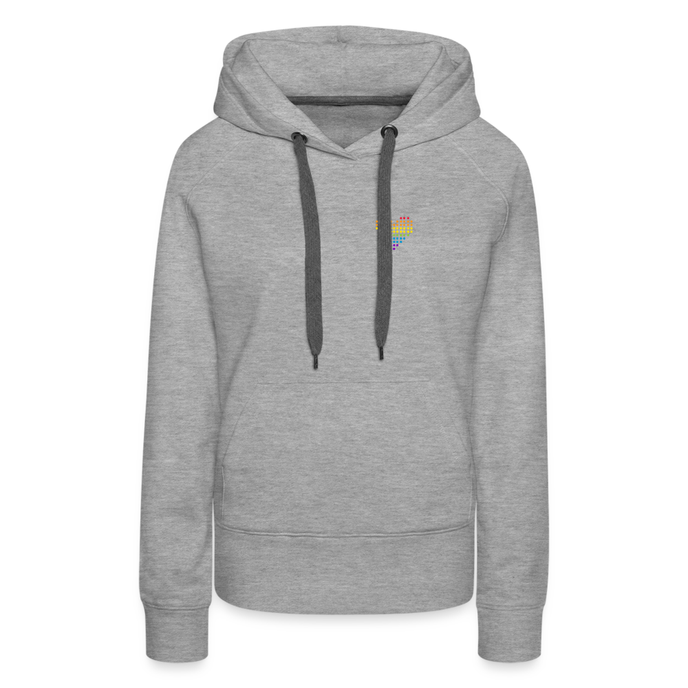 Punktherz "Frauen" Hoodie - Grau meliert