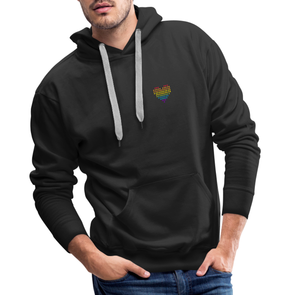 Punktherz "Männer" Hoodie - Schwarz