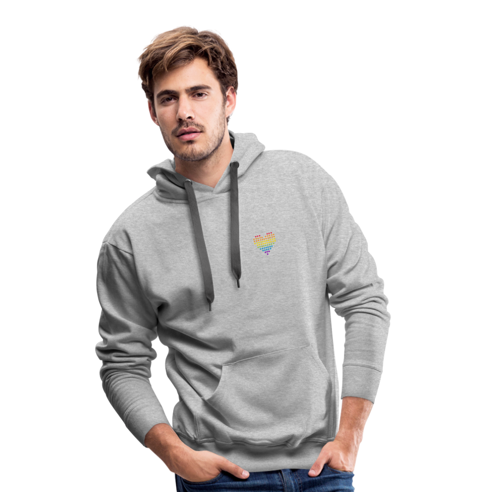 Punktherz "Männer" Hoodie - Grau meliert