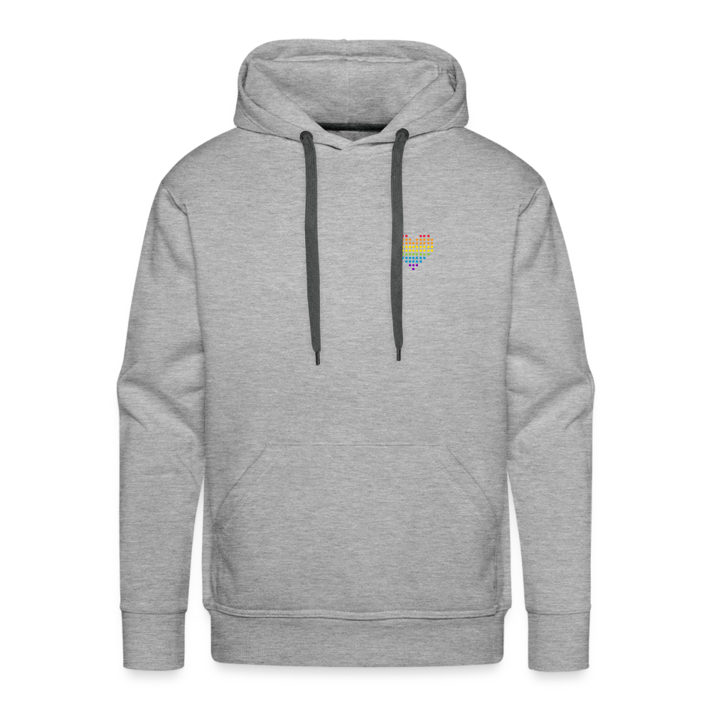 Punktherz "Männer" Hoodie - Grau meliert