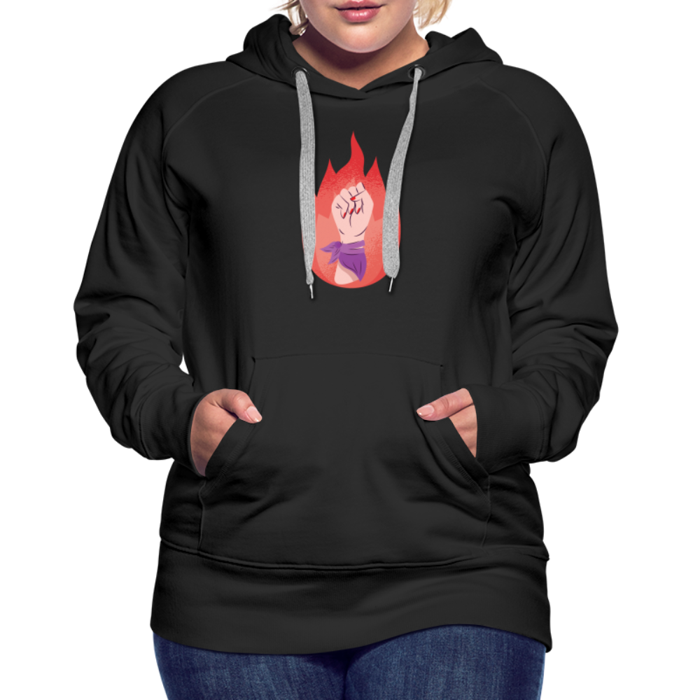 Flammenfaust "Frauen" Hoodie - Schwarz