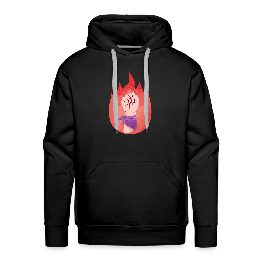 Flammenfaust "Männer" Hoodie - Schwarz