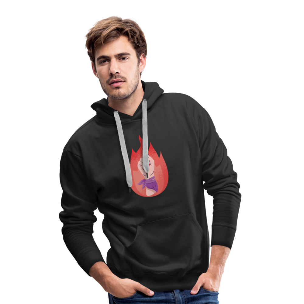 Flammenfaust "Männer" Hoodie - Schwarz