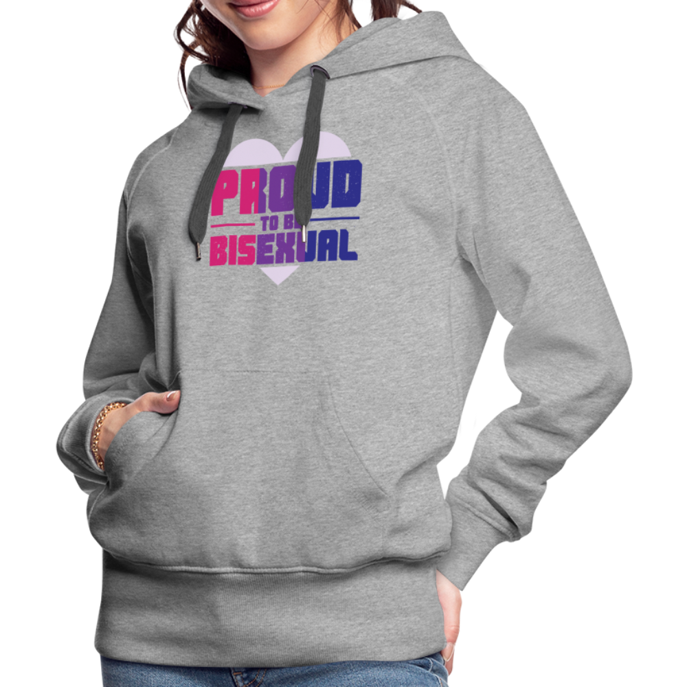 Proud to be Bisexual "Frauen" Hoodie - Grau meliert